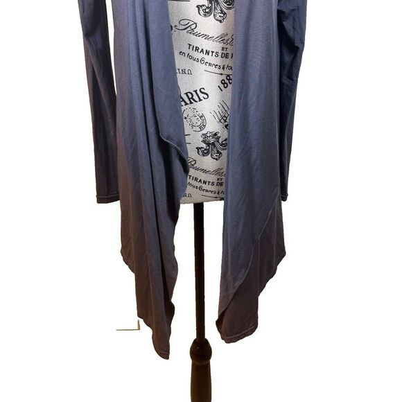 Barefoot Dreams Luxe Milk Jersey Calypso Gray Wrap Cardigan Loungewear Size S - Picture 3 of 7